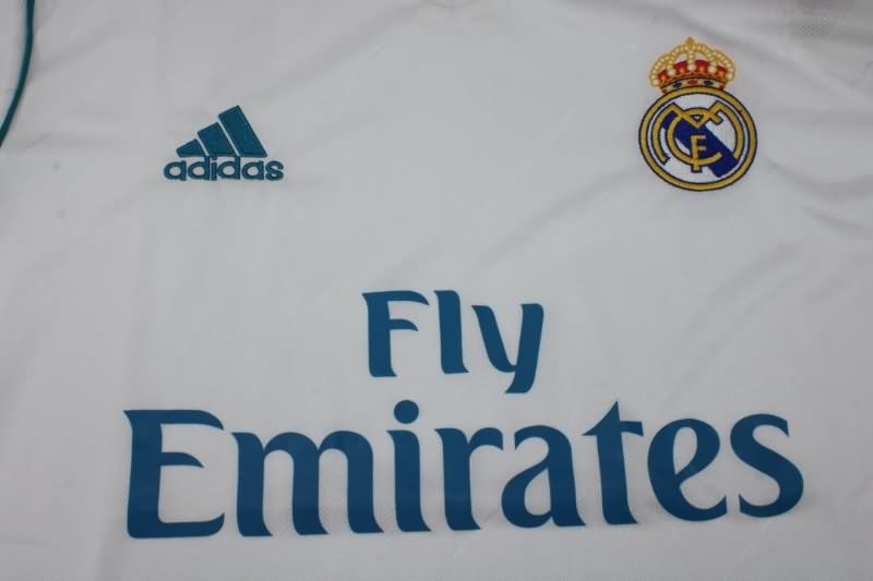 Real Madrid Soccer Jersey Home Long Sleeve Retro Replica 2017/18