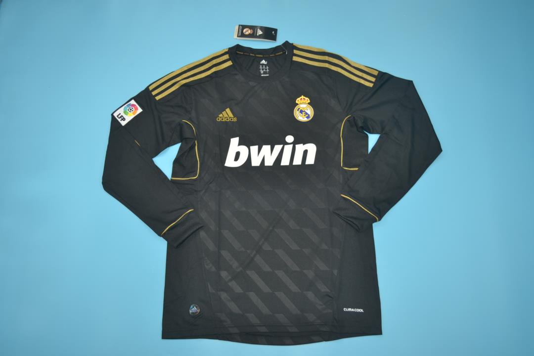 Real Madrid Soccer Jersey Away Long Retro Replica 2011/12