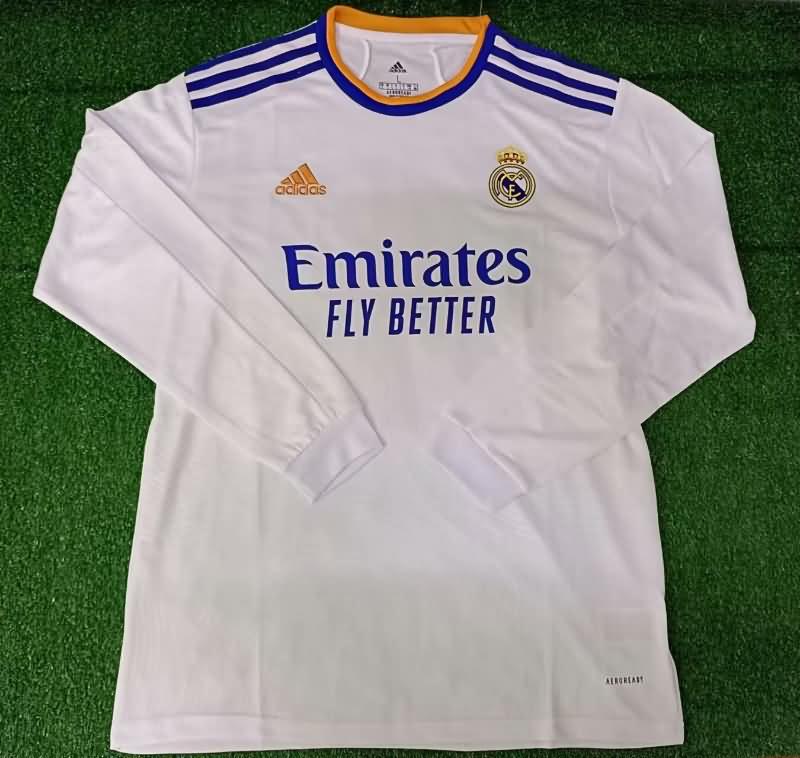 Real Madrid Soccer Jersey Home Long Sleeve Retro Replica 2020/21