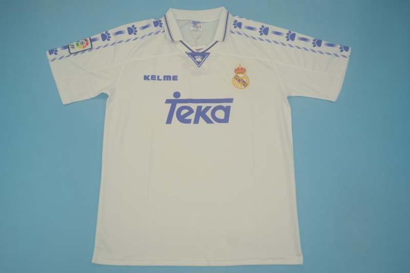 Real Madrid Soccer Jersey Home Retro Replica 1996/97
