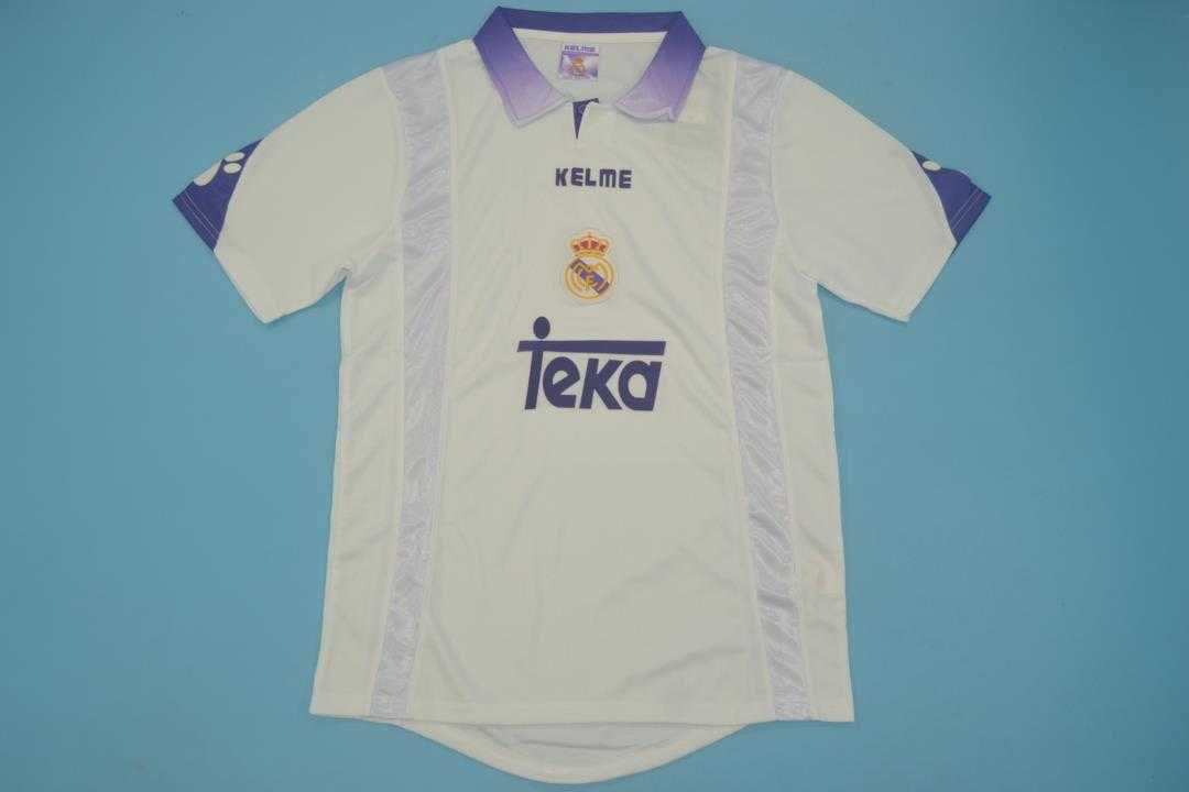 Real Madrid Soccer Jersey Home Retro Replica 1997/98