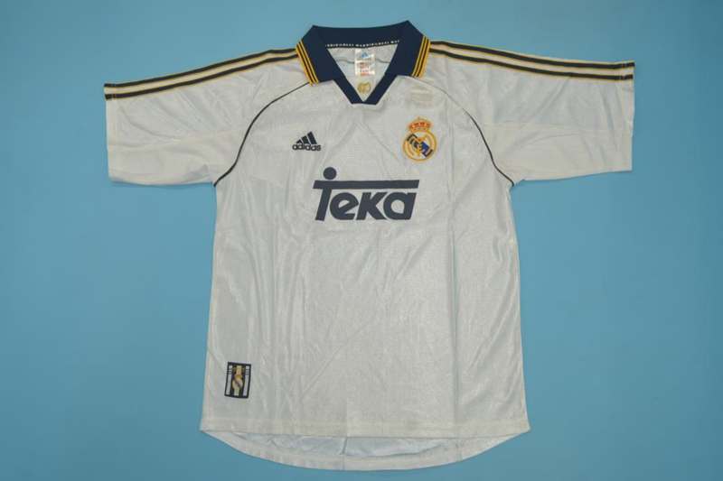 Real Madrid Soccer Jersey Home Retro Replica 1998/00