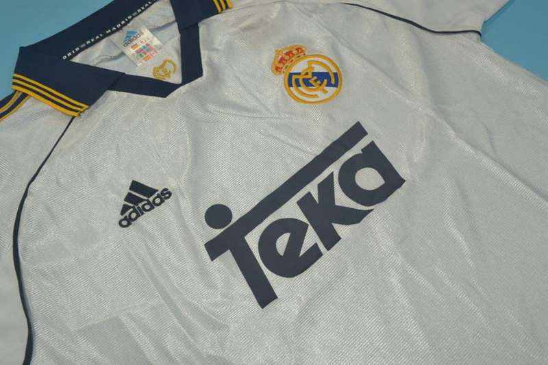 Real Madrid Soccer Jersey Home Retro Replica 1998/00