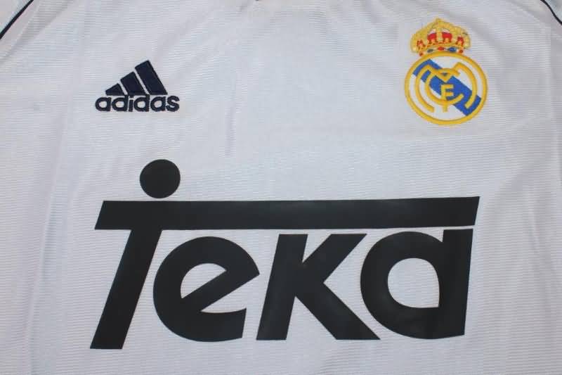 Real Madrid Soccer Jersey Home Long Slevee Retro Replica 1998/00