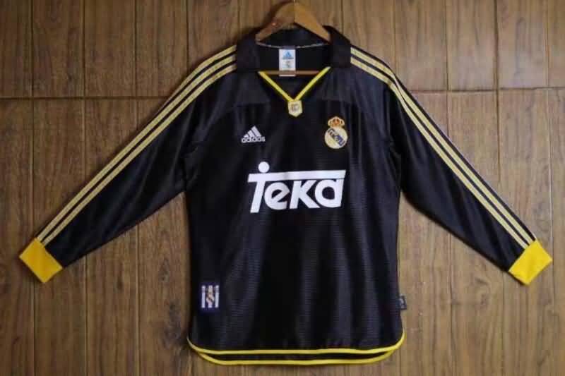 Real Madrid Soccer Jersey Away Long Retro Replica 1999/00