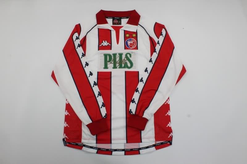 Red Star Belgrade Soccer Jersey Home Long Sleeve Retro Replica 1990/91