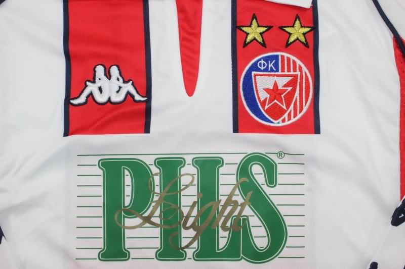 Red Star Belgrade Soccer Jersey Home Long Sleeve Retro Replica 1990/91