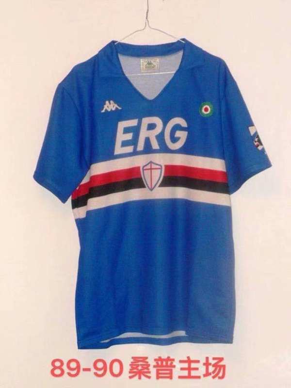 Sampdoria Soccer Jersey Home Retro Replica 1989/90