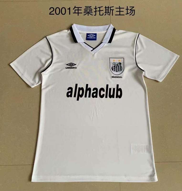 Santos Soccer Jersey Home Retro Replica 2001