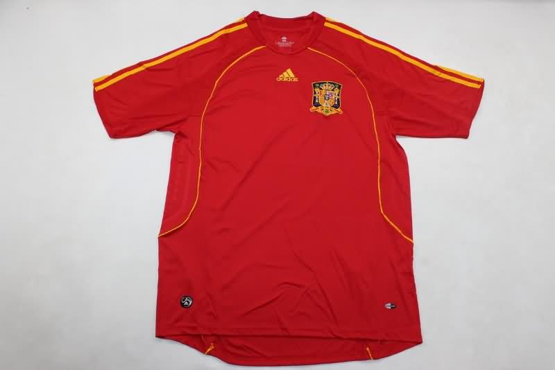 Spain Soccer Jersey Home Retro Replica 2008