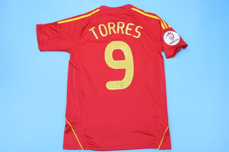 Spain Soccer Jersey Home Retro Replica 2008