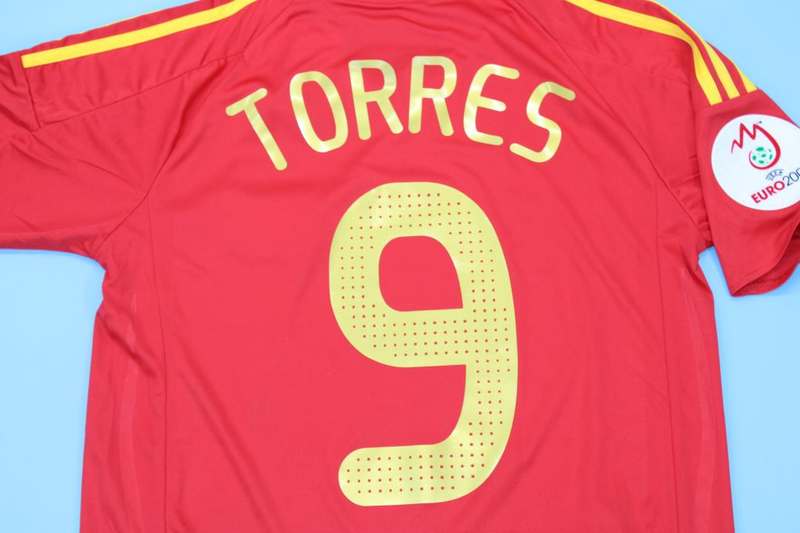 Spain Soccer Jersey Home Retro Replica 2008