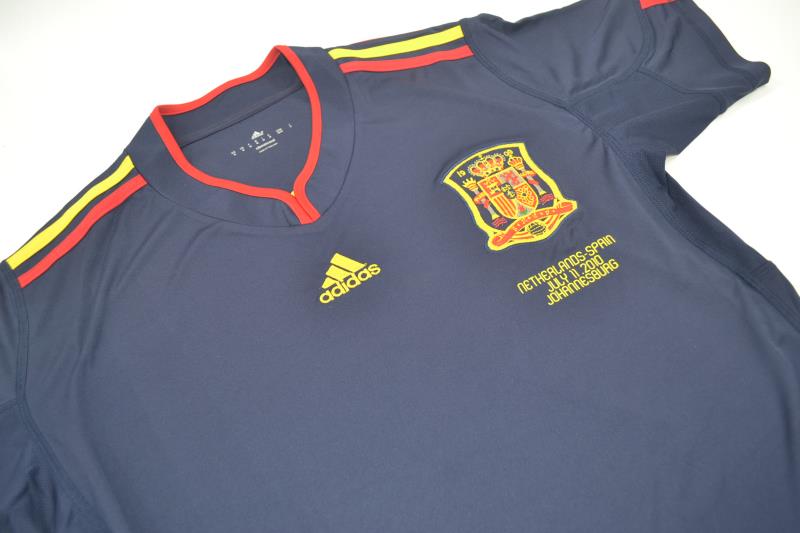 Spain Soccer Jersey Final Away Retro Replica 2010