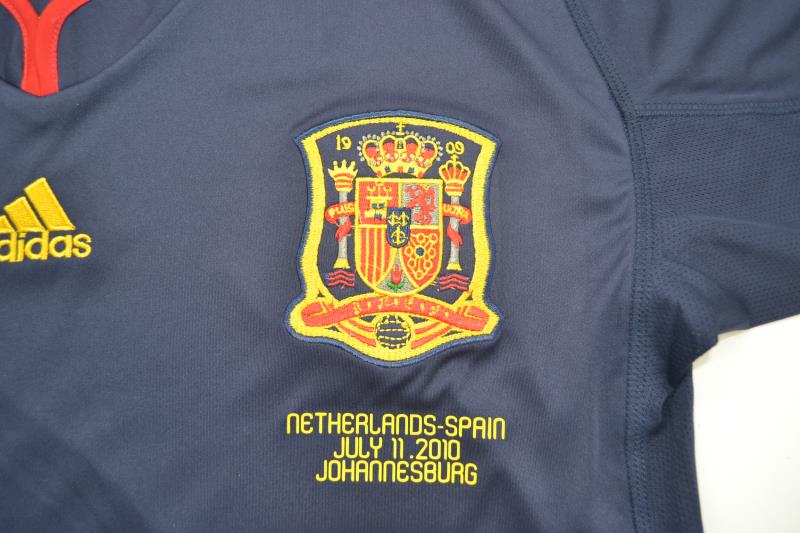 Spain Soccer Jersey Final Away Retro Replica 2010