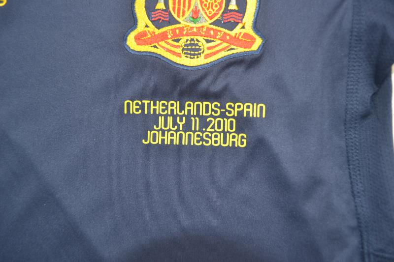 Spain Soccer Jersey Final Away Retro Replica 2010