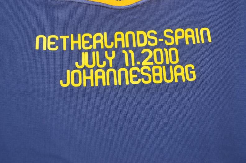 Spain Soccer Jersey Final Away Long Retro Replica 2010