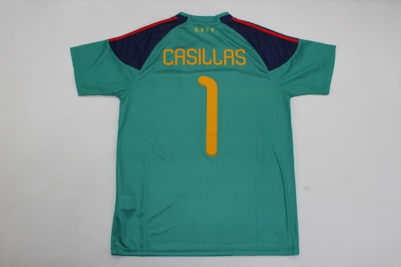 Spain Soccer Jersey Goalkeeper Green Retro Replica 2010