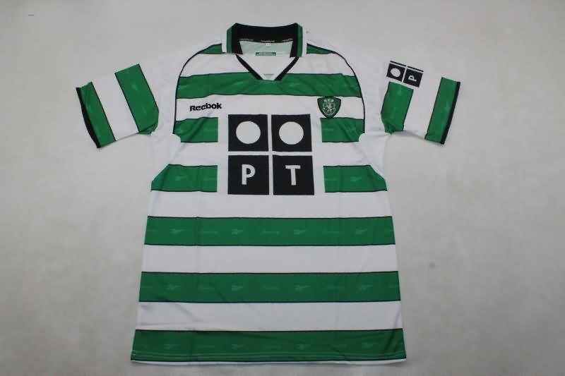 Sporting Lisbon Soccer Jersey Home Retro Replica 2001/02