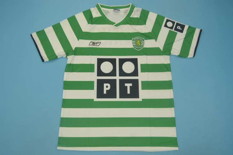 Sporting Lisbon Soccer Jersey Home Retro Replica 2003/04