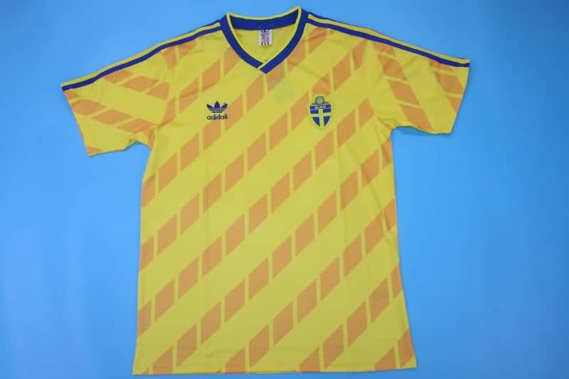Sweden Soccer Jersey Home Retro Replica 1988