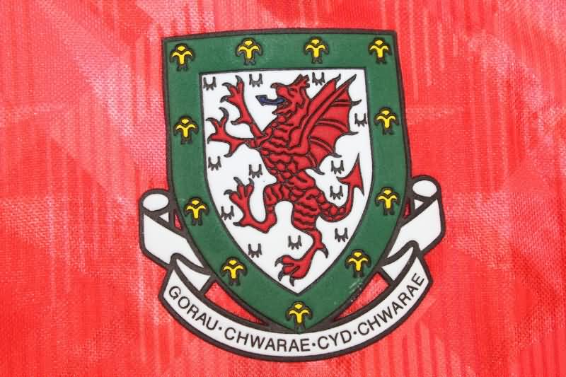 Wales Soccer Jersey Home Retro Replica 1990