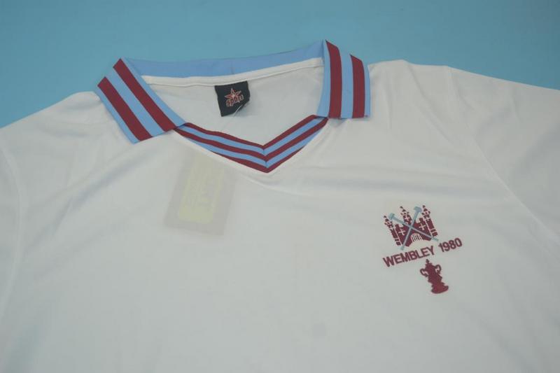 West Ham Soccer Jersey United Away Retro Replica 1980