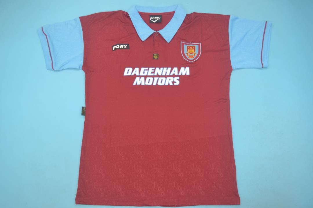 West Ham Soccer Jersey United Home Retro Replica 1995/97