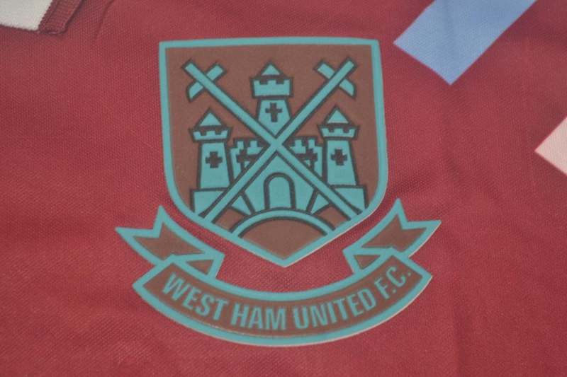 West Ham Soccer Jersey United Home Retro Replica 1991/92