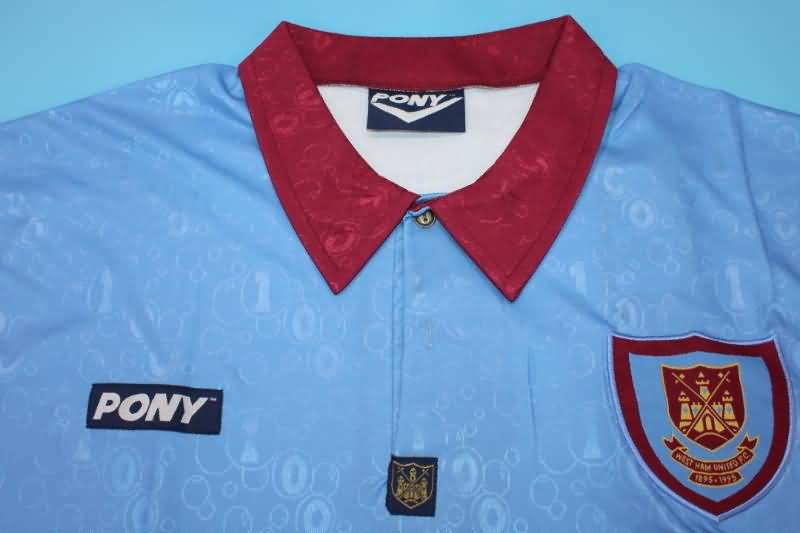 West Ham Soccer Jersey Away Retro Replica 1995/97