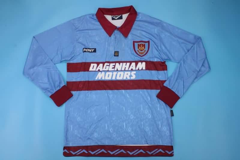 West Ham Soccer Jersey Away Long Sleeve Retro Replica 1995/97