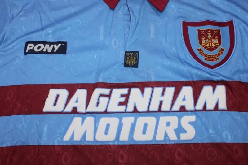 West Ham Soccer Jersey Away Long Sleeve Retro Replica 1995/97