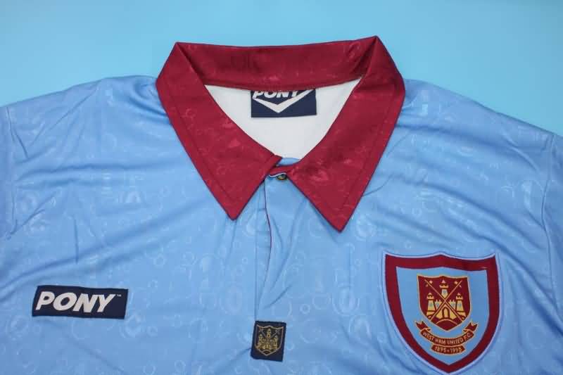 West Ham Soccer Jersey Away Long Sleeve Retro Replica 1995/97