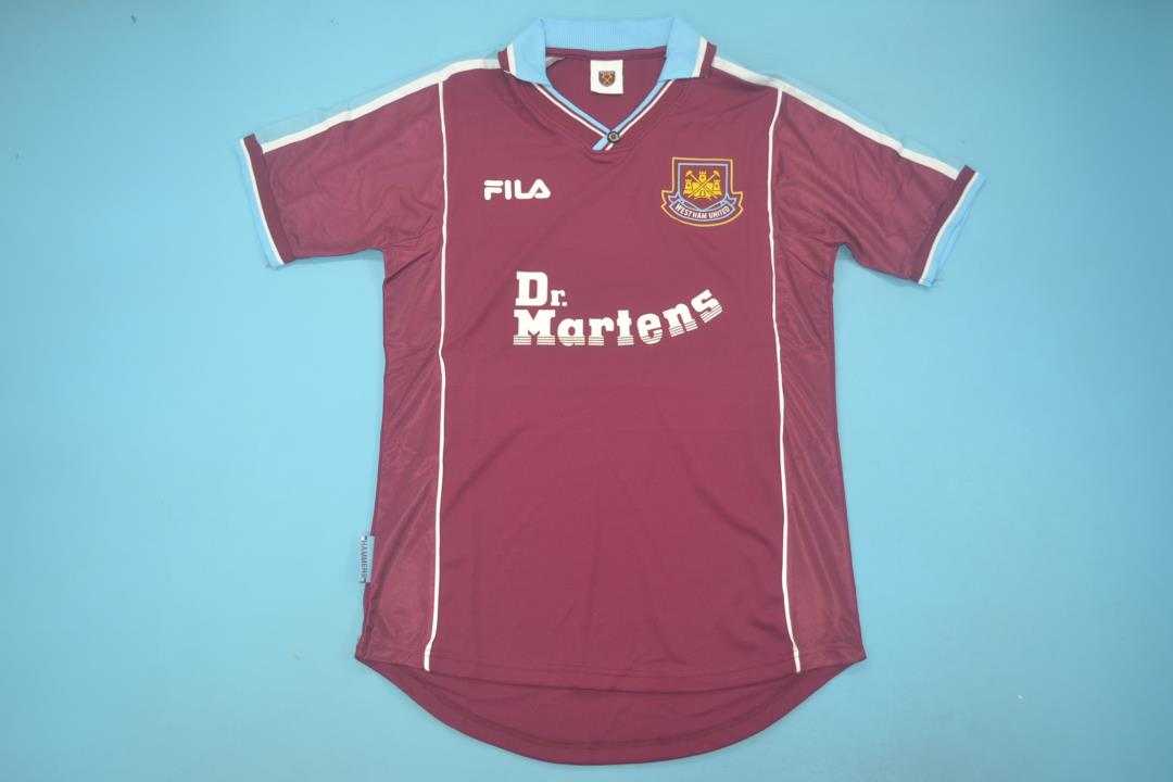 West Ham Soccer Jersey United Home Retro Replica 1999/01