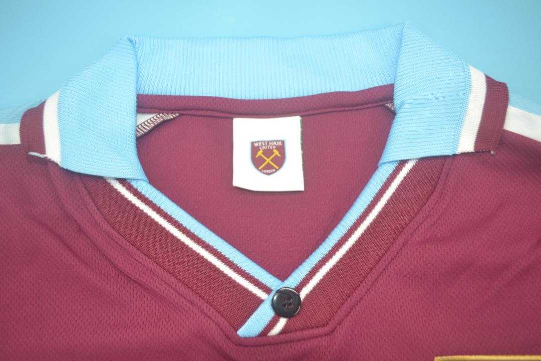 West Ham Soccer Jersey United Home Retro Replica 1999/01