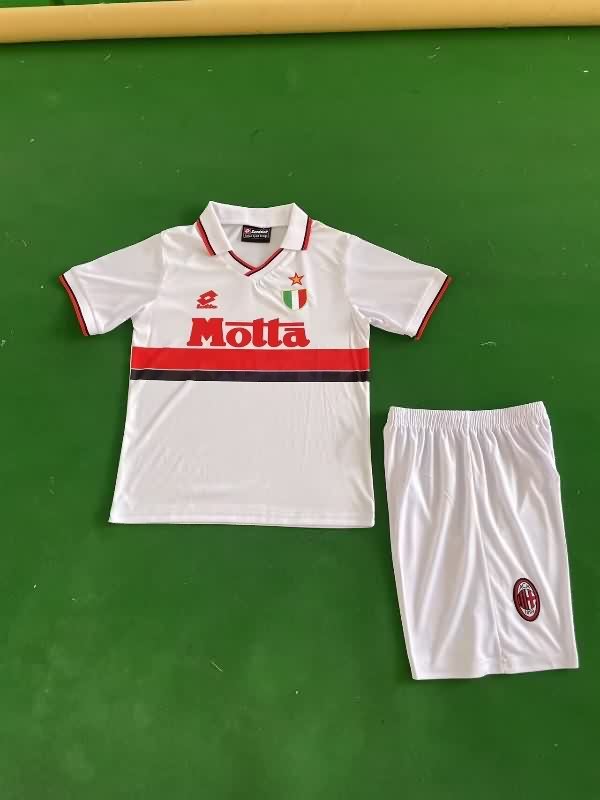 Kids AC Milan 1993/94 Away Soccer Jersey And Shorts