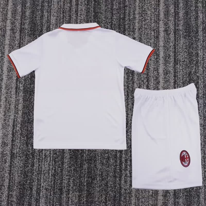 Kids AC Milan 1993/94 Away Soccer Jersey And Shorts