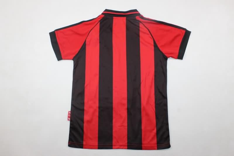 Kids AC Milan 1998/00 Home Soccer Jersey And Shorts