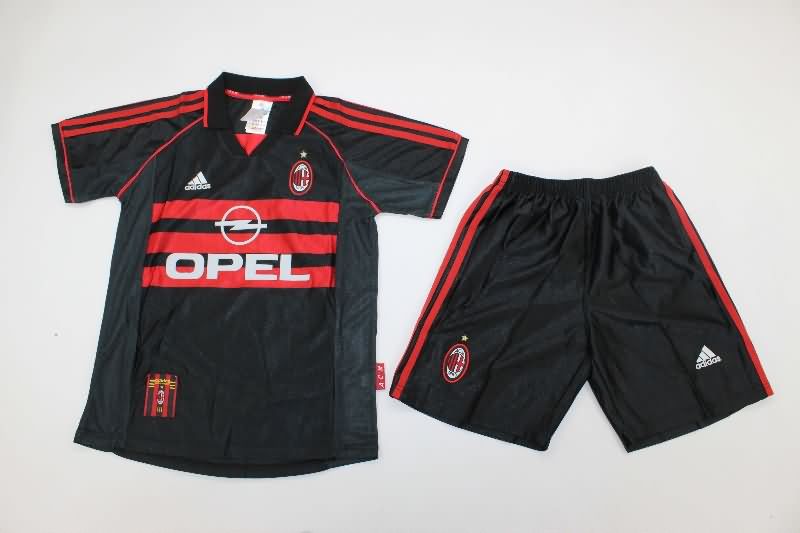 Kids AC Milan 1998/99 Third Soccer Jersey And Shorts