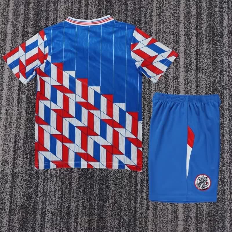 Kids Ajax 1989/90 Away Soccer Jersey And Shorts