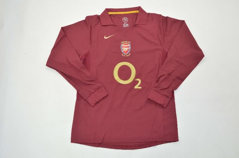 Kids Arsenal 2005/06 Home Long Sleeve Soccer Jersey And Shorts