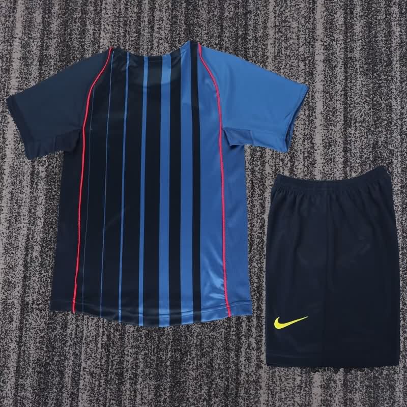 Kids Barcelona 2004/05 Away Soccer Jersey And Shorts