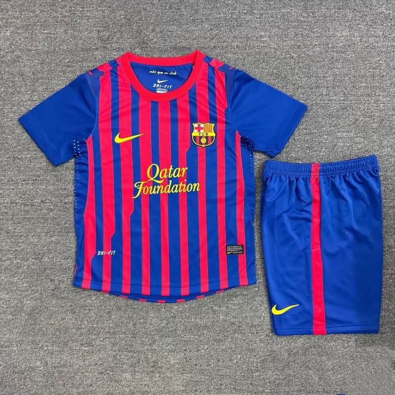 Kids Barcelona 2011/12 Home Soccer Jersey And Shorts (Player)