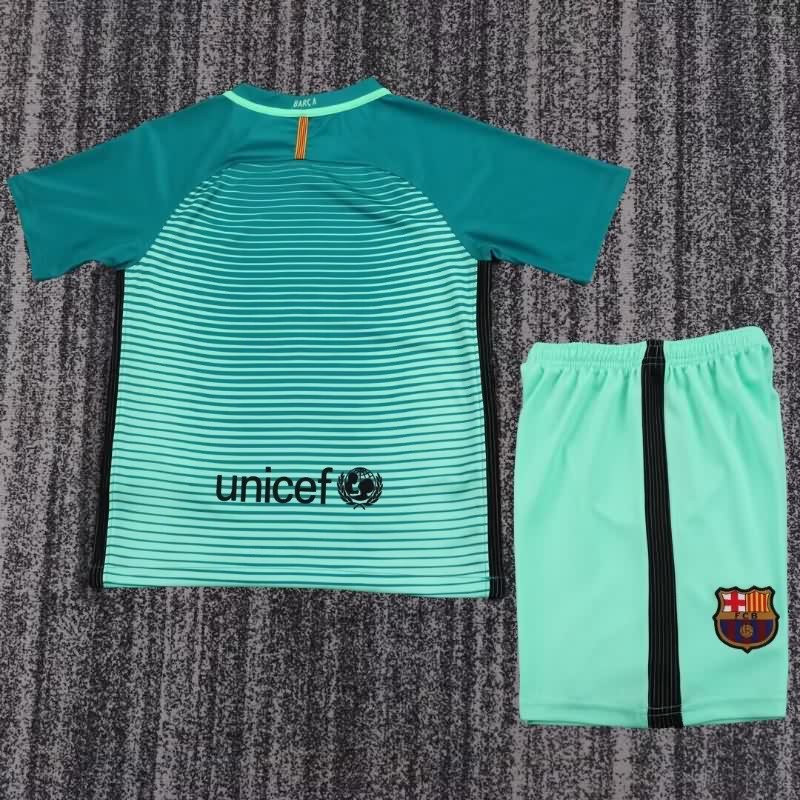 Kids Barcelona 2016/17 Third Soccer Jersey And Shorts