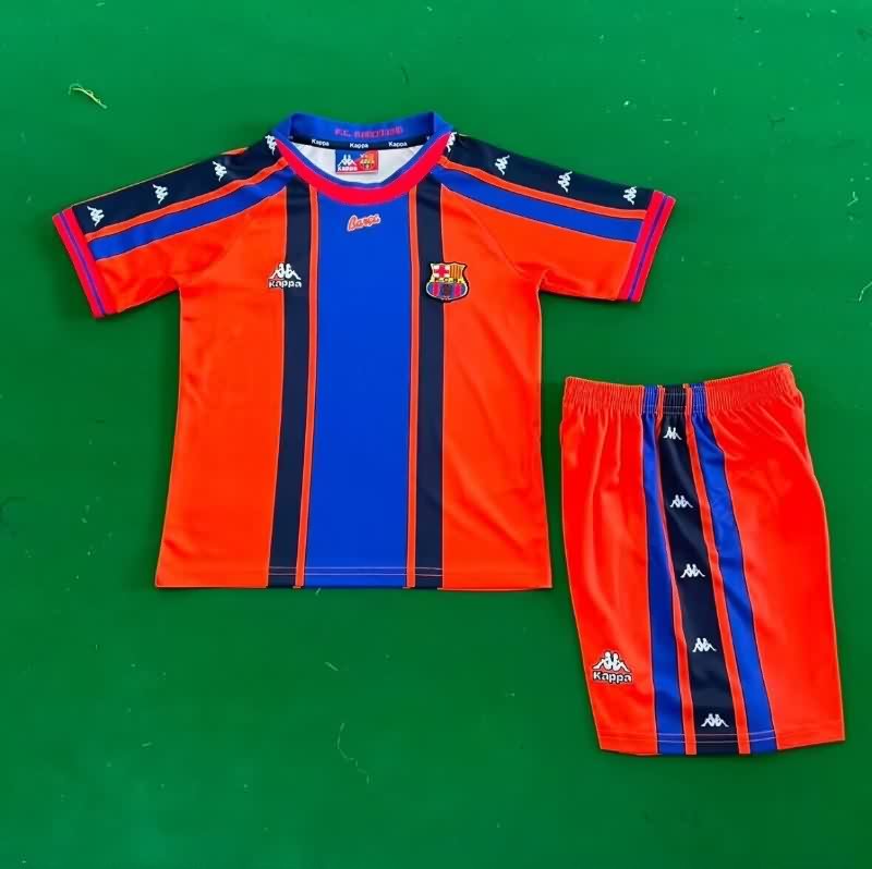 Kids Barcelona 1997/98 Away Soccer Jersey And Shorts
