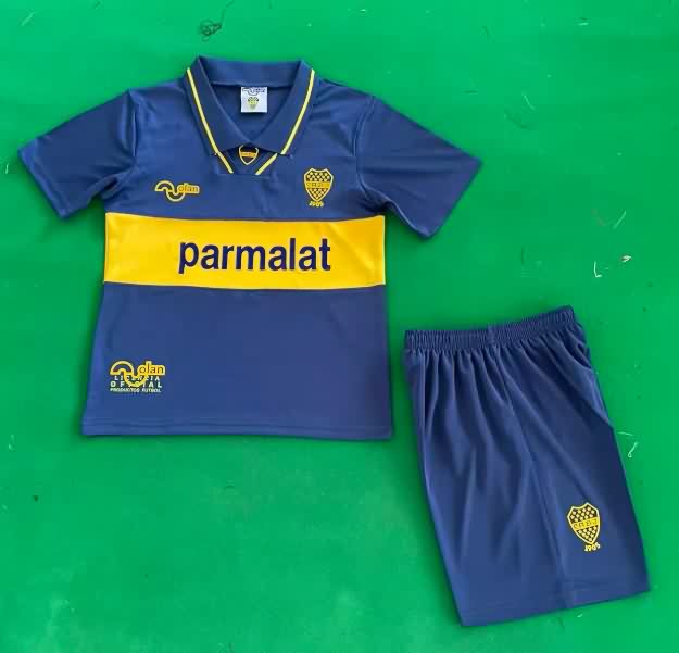 Kids Boca Juniors 1993/95 Home Soccer Jersey And Shorts Kids Boca Juniors 1993/95 Home Soccer Jersey And Shorts
