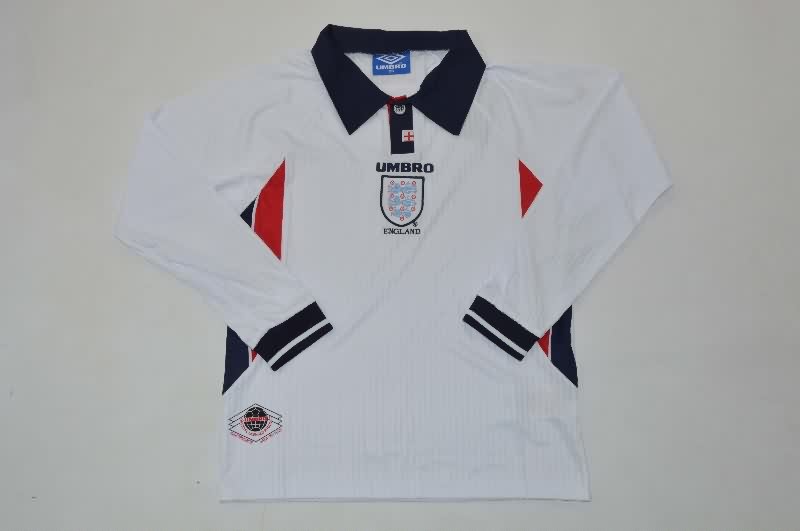 Kids England 1998 Home Long Sleeve Soccer Jersey And Shorts
