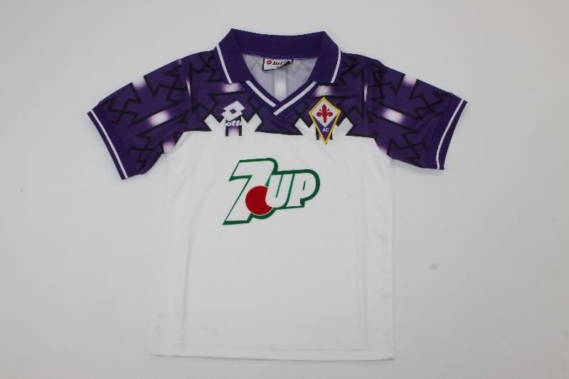 Kids Fiorentina 1992/93 Away Soccer Jersey And Shorts