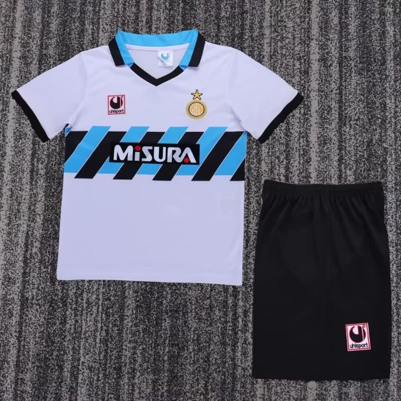 Kids Inter Milan 1990/91 Away Soccer Jersey And Shorts Kids Inter Milan 1990/91 Away Soccer Jersey And Shorts