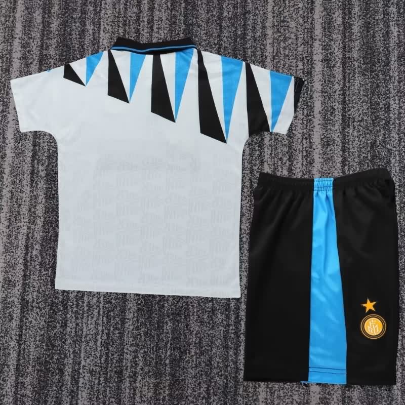 Kids Inter Milan 1992/93 Away Soccer Jersey And Shorts