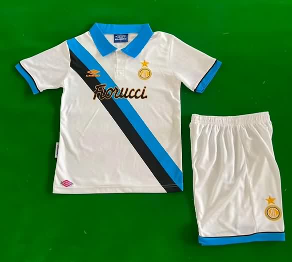 Kids Inter Milan 1993/94 Away Soccer Jersey And Shorts Kids Inter Milan 1993/94 Away Soccer Jersey And Shorts